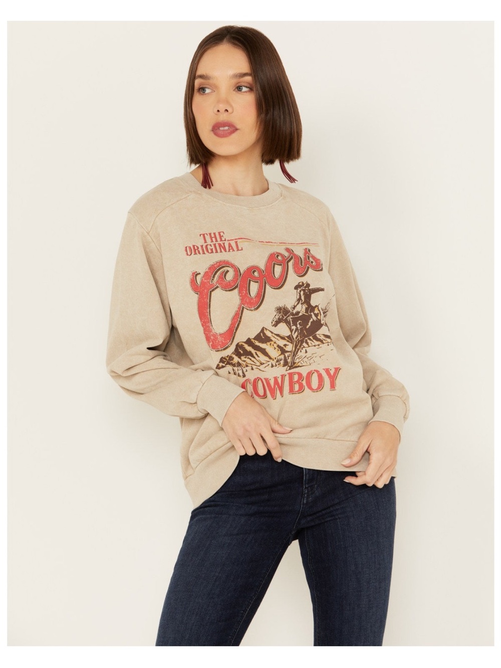 COORS WOMEN'S OG COORS COWBOY GRAPHIC
CREWNECK SWEATSHIRT